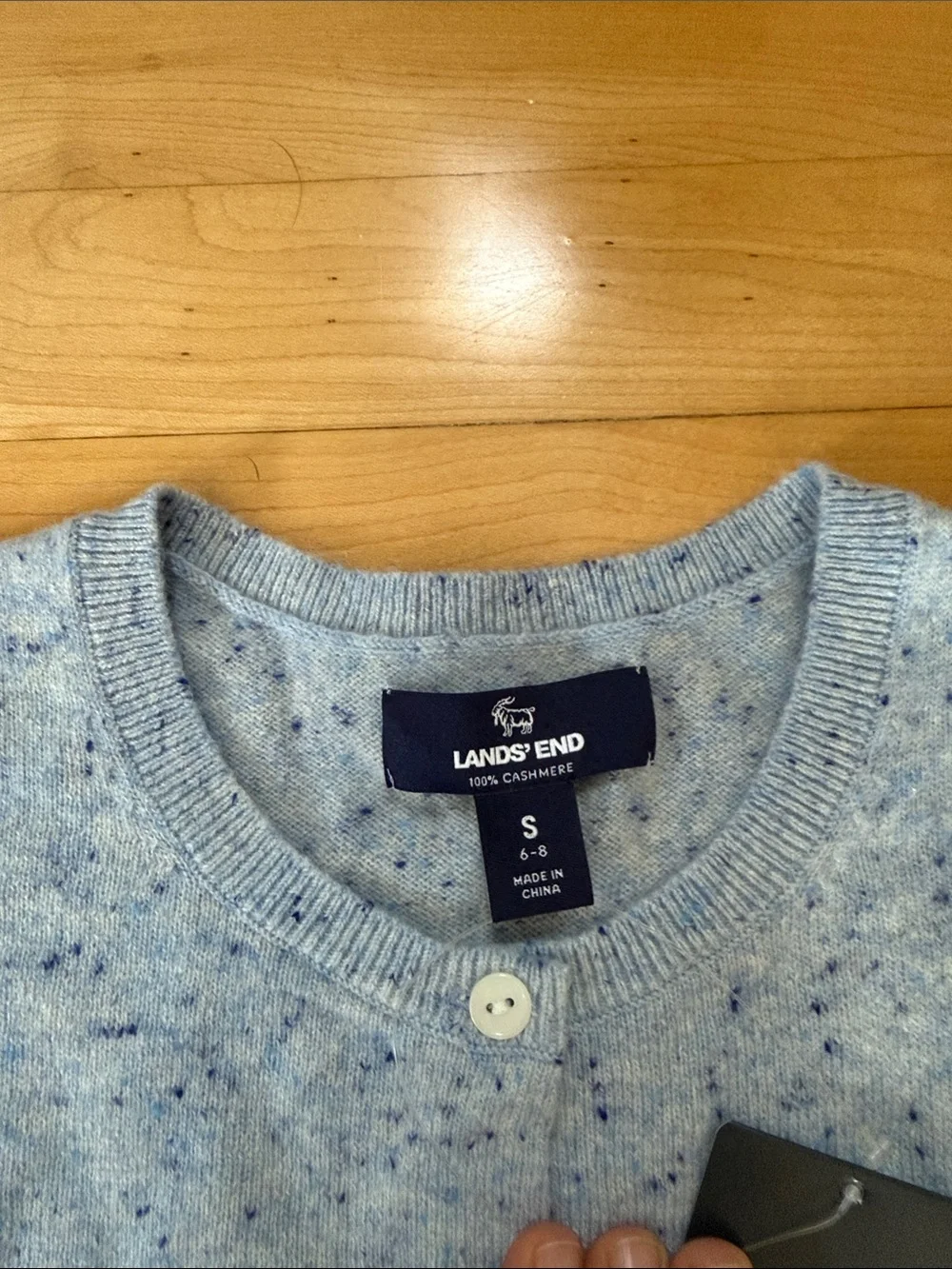 Lands’ End 100% Cashmere Cardigan — New With Tags - Size S